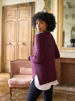 Gebreide Kleding|Moederschap*Seraphine Cotton Blend Maternity & Nursing Jumper & Shirt