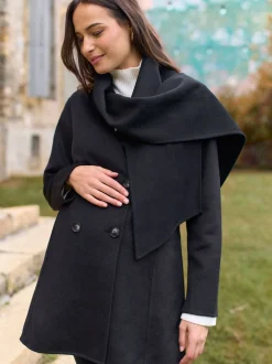 Jassen En Jacks|Moederschap|Seraphine Double Breasted Wool Maternity Coat