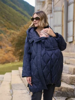 Jassen En Jacks|Moederschap|Seraphine Lightweight Quilted 3 in 1 Maternity & Babywearing Coat