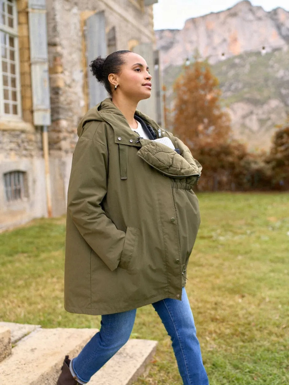 Jassen En Jacks|Moederschap|Seraphine Maternity & Babywearing Versatile Coat with Separate Inner Quilted
