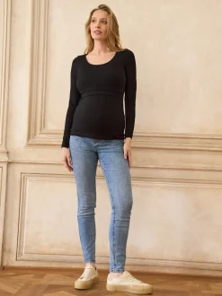 Moederschap|Seraphine Maternity & Nursing Bamboo Jersey Long Sleeve Tops 2 Pack