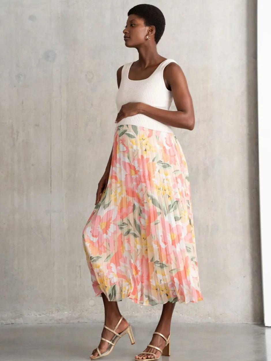 Moederschap|Seraphine Maternity Cream Dress with Topper