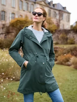 Jassen En Jacks|Moederschap|Seraphine Maternity Green Lightweight Parka