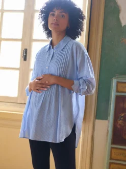 Blouses En Overhemden|Tops En T-Shirts|Seraphine Maternity Pintuck Shirt