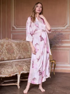 Badjassen|Seraphine Maternity Satin Kimono