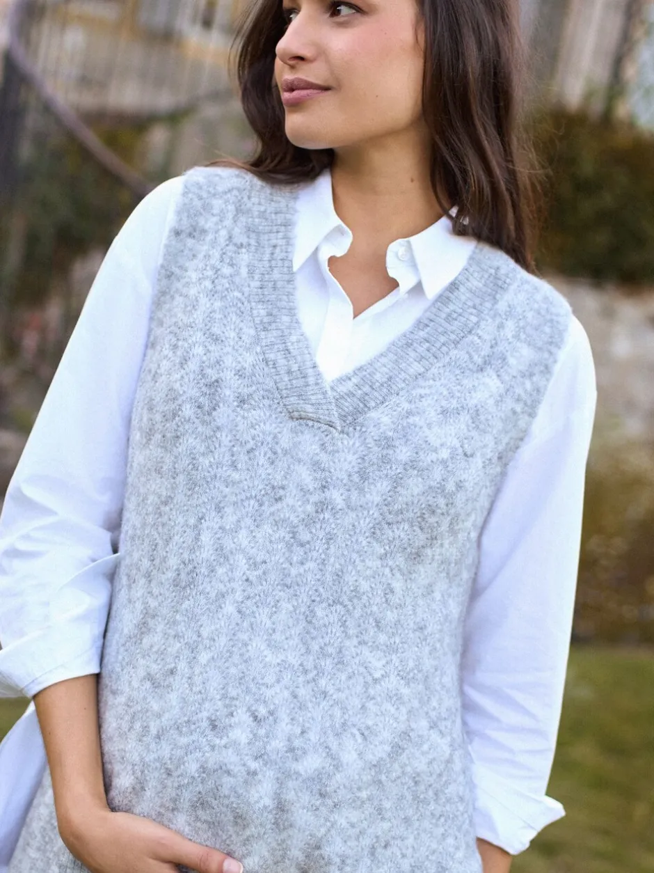 Moederschap*Seraphine Maternity Wool Blend Pointelle Vest