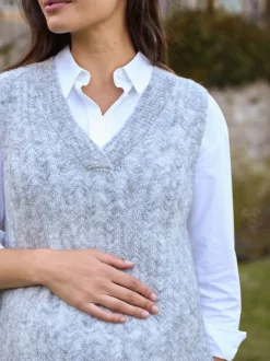Moederschap*Seraphine Maternity Wool Blend Pointelle Vest