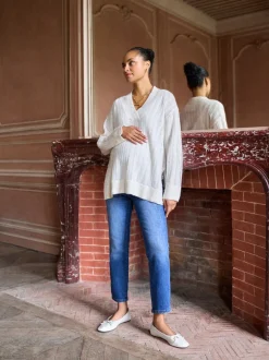 Moederschap|Seraphine Maternity Wool Blend Pointelle Jumper