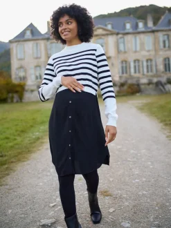 Gebreide Kleding|Jurken*Seraphine zwangerschap & gebreide topjurk voor borstvoeding