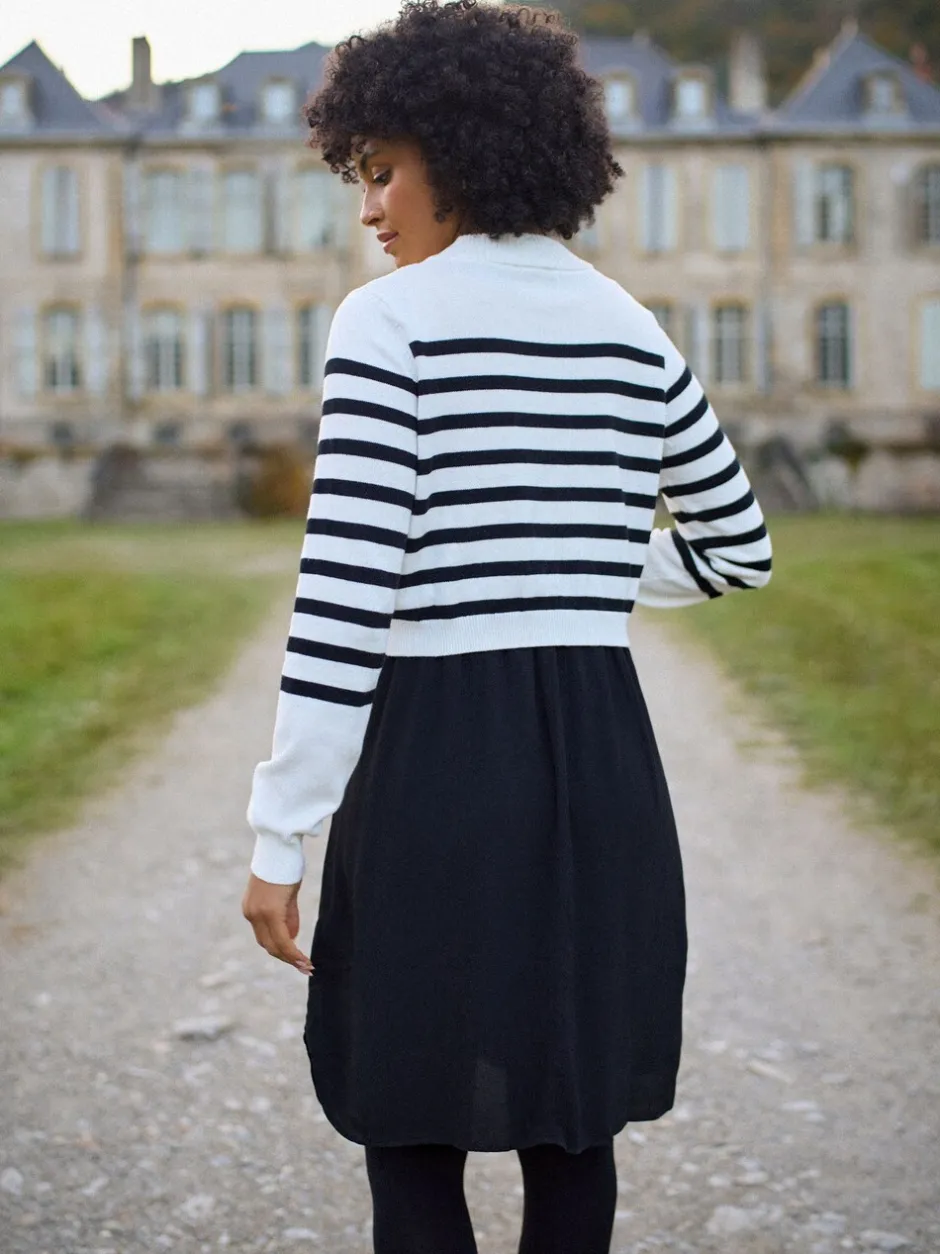 Gebreide Kleding|Jurken*Seraphine zwangerschap & gebreide topjurk voor borstvoeding
