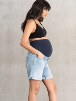 Shorts*Seraphine Zwangerschapsbroek Blauw Denim