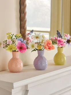 Kunstbloemen|Next Set of 3 Artificial Spring Flowers in Glass Vases