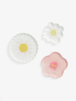 Canvassen En Kunst Voor Aan De Wand*Next Set of 3 Ceramic Flower Wall Art