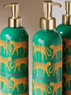 Badkameraccessoires|Next Set of 3 Cheetah Animal Reusable Dispenser Bottle