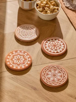 Tafellinnen En Placemats *Next Set of 4 Farah Geo Ceramic Coasters