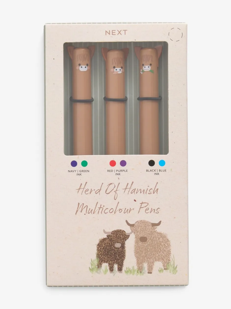 Thuiskantoor*Next Set of 3 Hamish the Highland Cow Pens