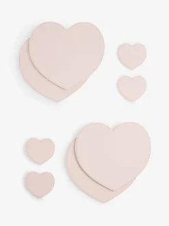 Tafellinnen En Placemats |Tafelgerei*Next Set of 8 Heart Faux Leather Placemats and Coasters