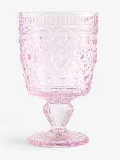Glas|Next Set of 2 Heart Pressed Wine Glasses