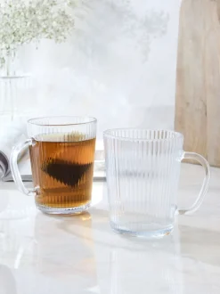 Mokken En Koppen*Next Set of 2 Hollis Glass Mugs