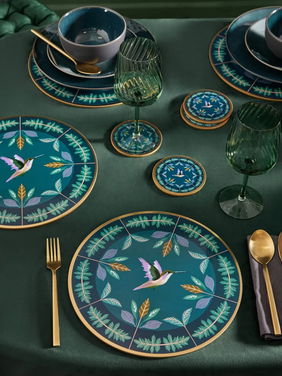 Tafellinnen En Placemats |Tafelgerei*Next Set of 4 Hummingbird Placemats and Coasters