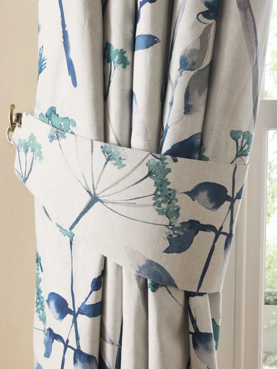 Gordijnroedes En -Accessoires*Next Set of 2 Isla Floral Print Curtain Tie Backs Blauw