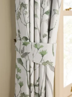 Gordijnroedes En -Accessoires|Next Set of 2 Isla Floral Print Curtain Tie Backs Groen