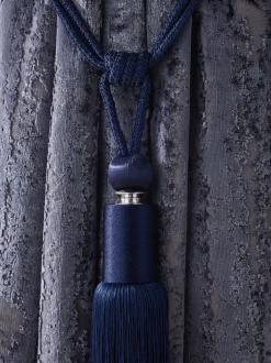Gordijnroedes En -Accessoires|Next Set of 2 Large Tassel Curtain Tie Backs Donkerblauw