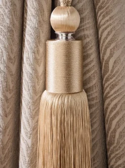 Gordijnroedes En -Accessoires*Next Set of 2 Large Tassel Curtain Tie Backs Champagne-goud