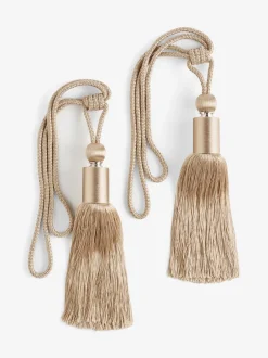 Gordijnroedes En -Accessoires*Next Set of 2 Large Tassel Curtain Tie Backs Champagne-goud