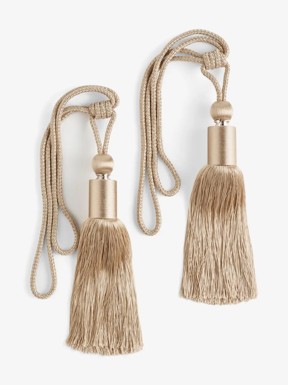 Gordijnroedes En -Accessoires*Next Set of 2 Large Tassel Curtain Tie Backs Champagne-goud