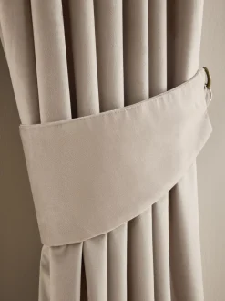 Gordijnroedes En -Accessoires*Next Set of 2 Matte Velvet Curtain Tie Backs Naturel beigebruin