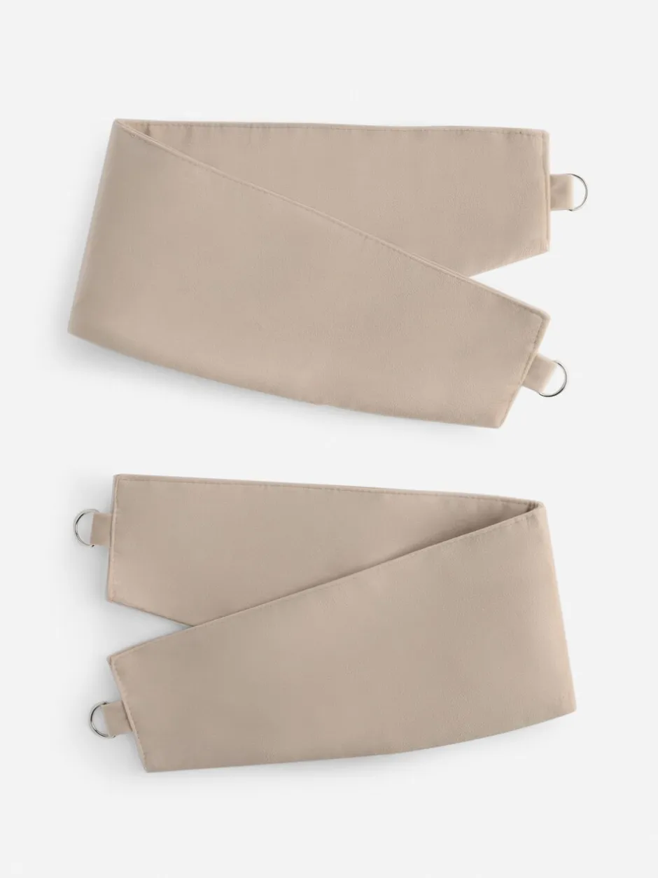 Gordijnroedes En -Accessoires*Next Set of 2 Matte Velvet Curtain Tie Backs Naturel beigebruin