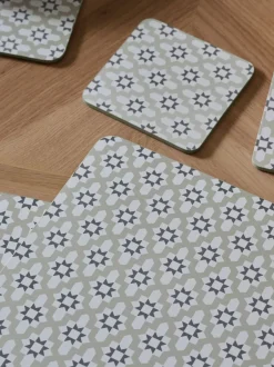 Tafellinnen En Placemats |Next Set of 4 Microtile Corkback Placemats and Coasters Set