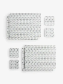 Tafellinnen En Placemats |Next Set of 4 Microtile Corkback Placemats and Coasters Set