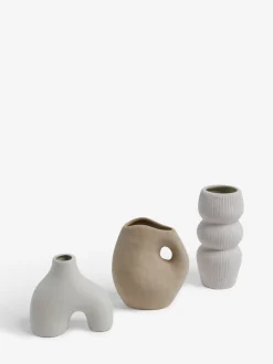 Vazen|Next Set of 3 Mini Scandi Ceramic Vases