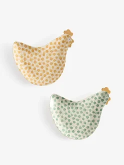 Eetservies En Pastaschalen|Next Set of 2 Pat and Peggy Chicken Side Plates