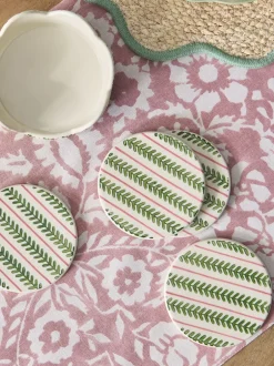 Tafellinnen En Placemats |Next Set of 4 Pattern Ceramic Coasters