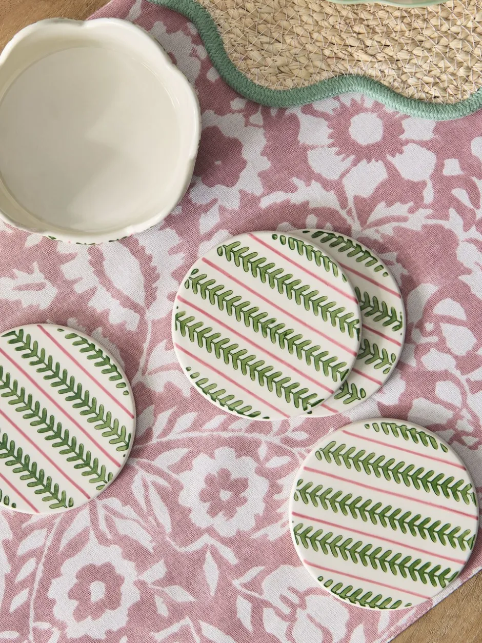 Tafellinnen En Placemats |Next Set of 4 Pattern Ceramic Coasters