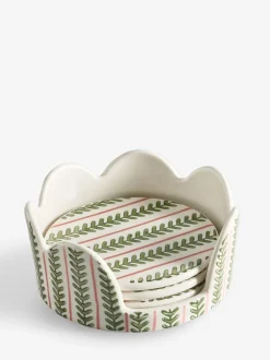 Tafellinnen En Placemats |Next Set of 4 Pattern Ceramic Coasters