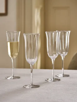 Glas|Next Set of 4 Sadie Champagne Flutes