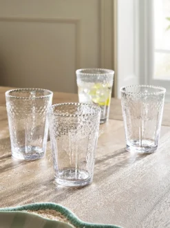 Glas|Next Set of 4 Scallop Tumbler Glasses