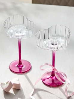Glas*Next Set of 2 Scalloped Heart Cocktail Glasses