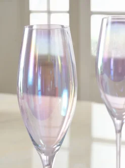 Glas|Tafelgerei|Next Set of 4 Vienna Crystal Champagne Flutes