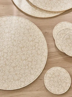 Tafellinnen En Placemats |Next Set van 4 Naturel met bloemenprint