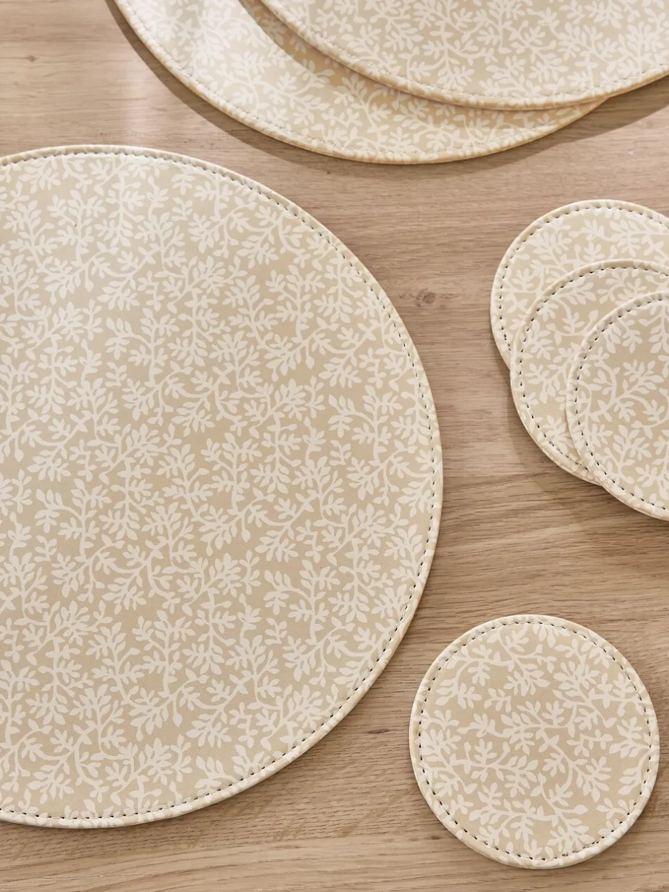 Tafellinnen En Placemats |Next Set van 4 Naturel met bloemenprint