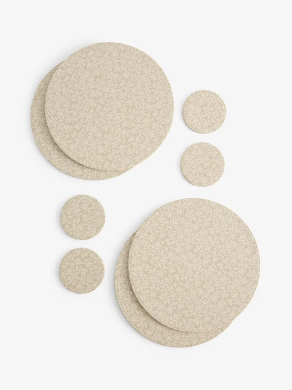 Tafellinnen En Placemats |Next Set van 4 Naturel met bloemenprint