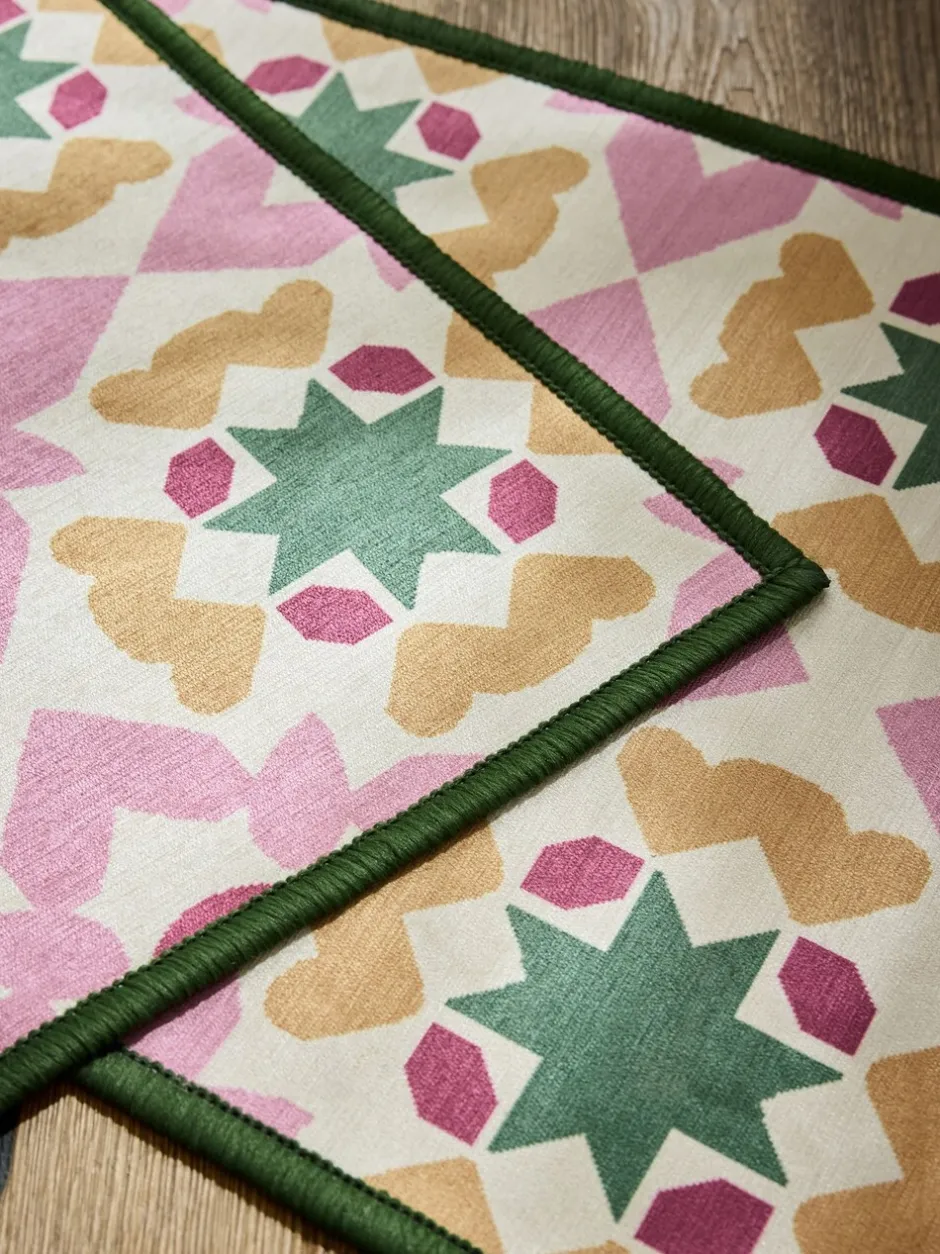 Deurmatten|Vloerkleden En Lopers*Next Set van 2 afwasbare deurmatten met geometrische Tile print