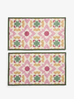 Deurmatten|Vloerkleden En Lopers*Next Set van 2 afwasbare deurmatten met geometrische Tile print