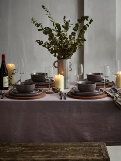 Tafellinnen En Placemats |Next Set van 4 Bronx geëtste houten onderzetters Natuurlijk