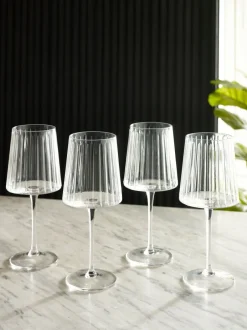 Glas*Next Set van 4 Collins-wijnglazen Wissen